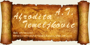 Afrodita Temeljković vizit kartica